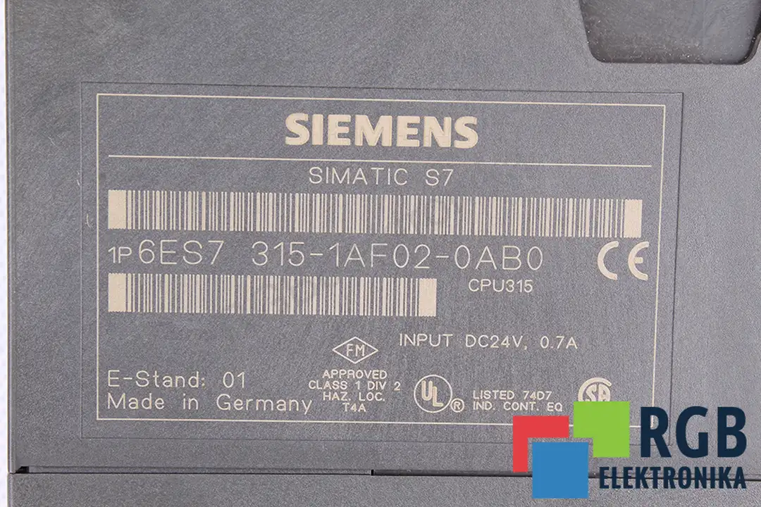 6ES7315-1AF02-0AB0 SIEMENS