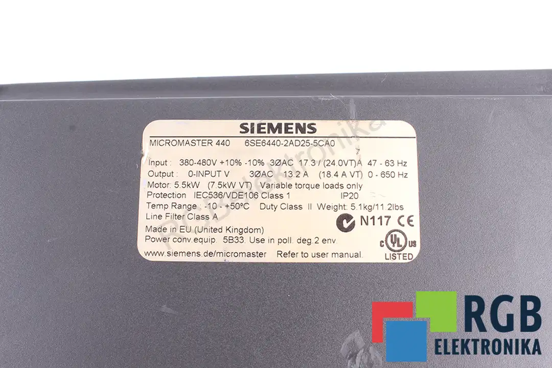 6SE6440-2AD25-5CA0 SIEMENS