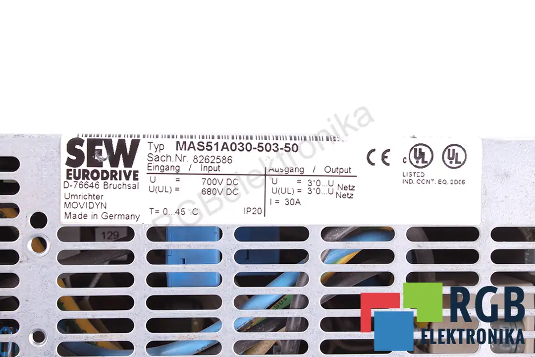 mas51a030-503-50 SEW EURODRIVE oprava