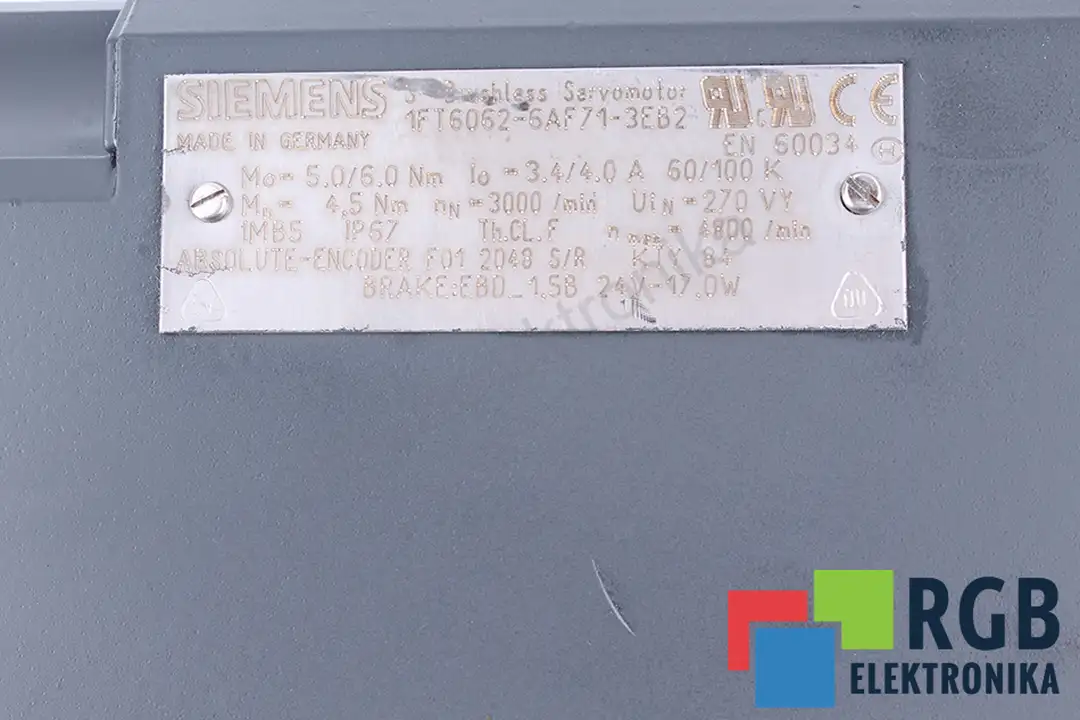 1ft6062-6af71-3eb2 SIEMENS oprava