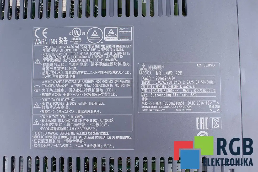 MR-J4W2-22B MITSUBISHI ELECTRIC