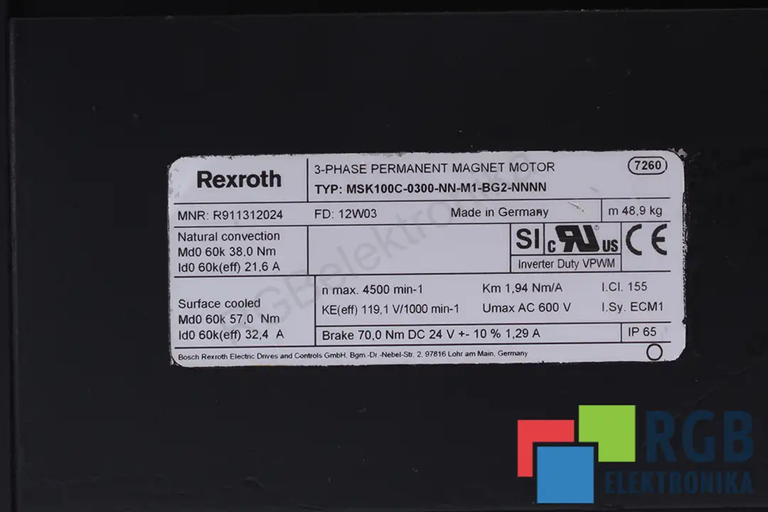 MSK100C-0300-NN-M1-BG2-NNNN REXROTH