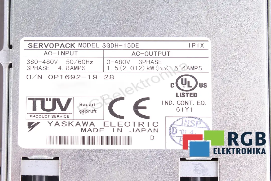 sgdh-15de YASKAWA oprava