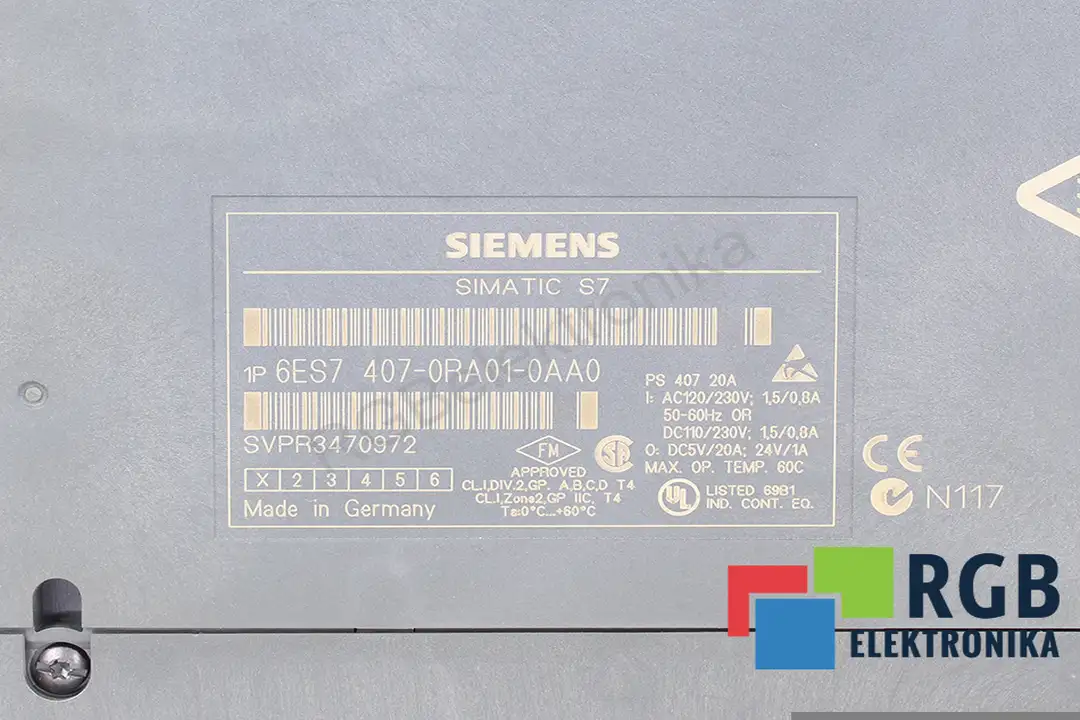 6ES7407-0RA01-0AA0 SIEMENS