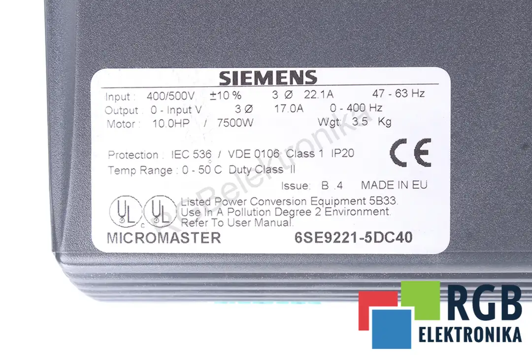 servis 6se9221-5dc40 SIEMENS