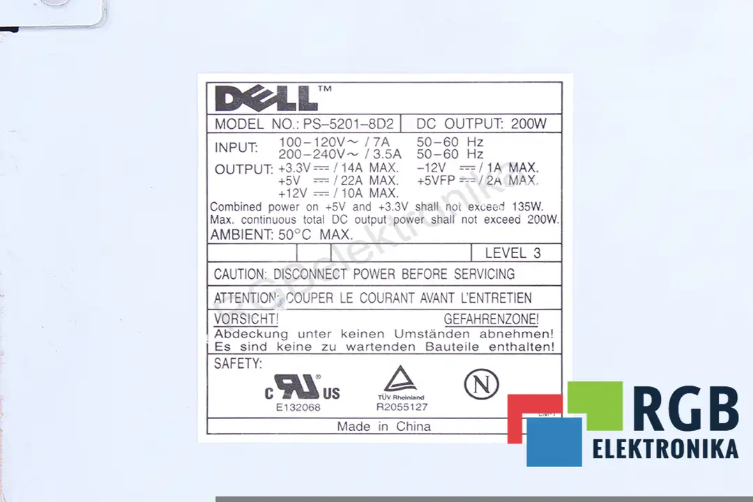 ps-5201-8d2 DELL oprava