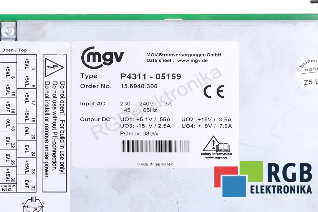 servis p4311-05159 MGV