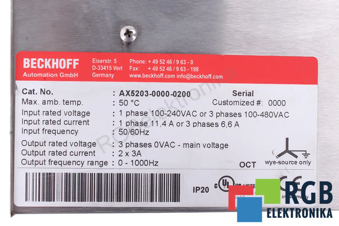 oprava ax5203-0000-0200 BECKHOFF