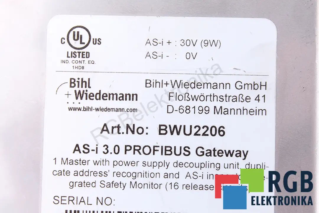 servis bwu2206 BIHL WIEDEMANN