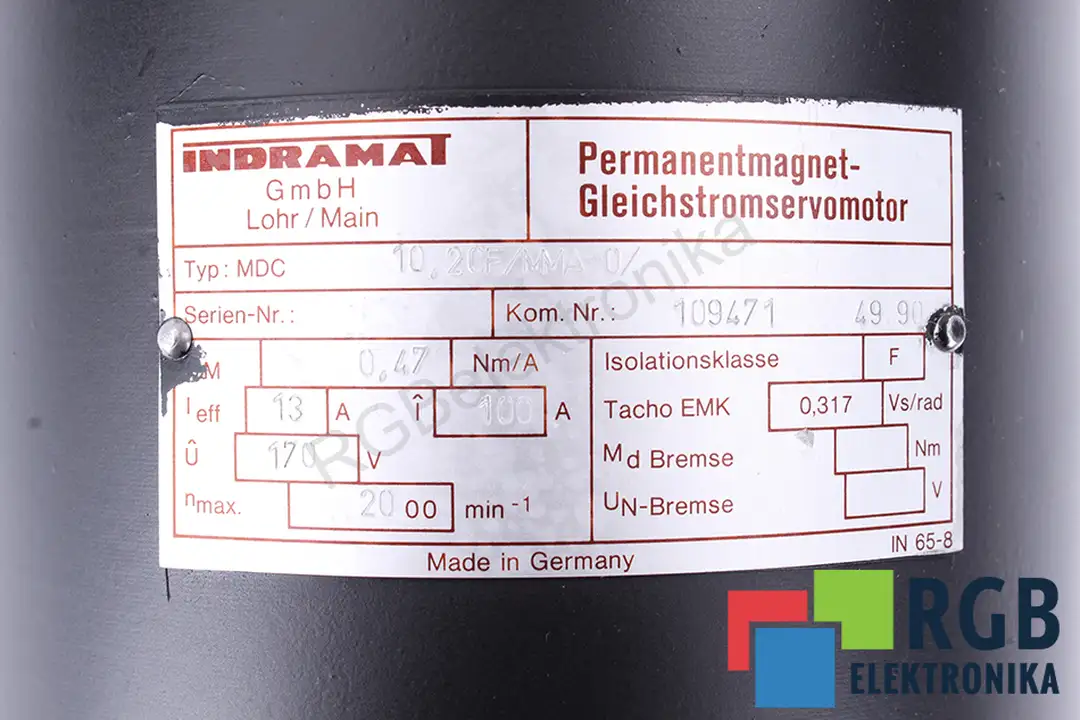 MDC10.20F/MMA-0 INDRAMAT