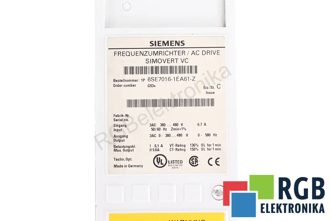 servis 6se7016-1ea61-z SIEMENS