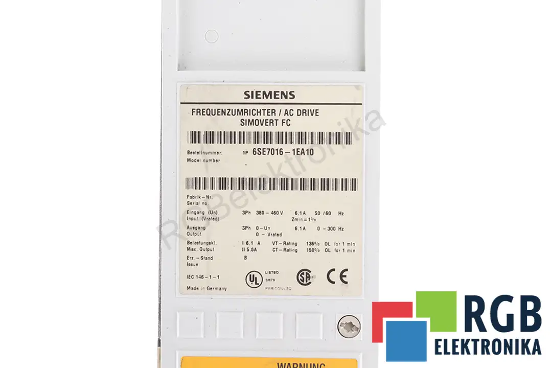 6SE7016-1EA10 SIEMENS