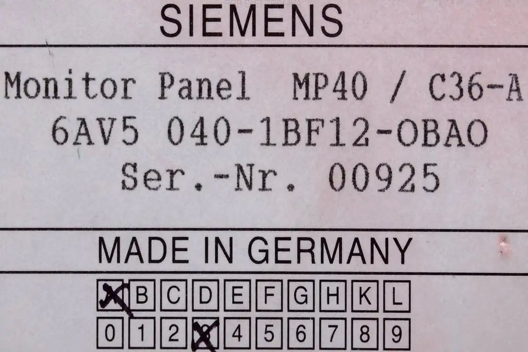 6av5040-1bf12-0ba0 SIEMENS oprava