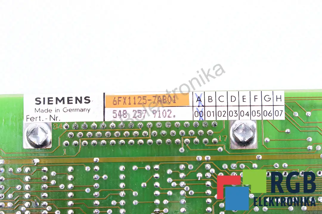 6fx1125-7ab01 SIEMENS oprava