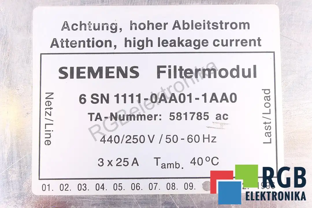 6sn1111-0aa01-1aa0 SIEMENS oprava