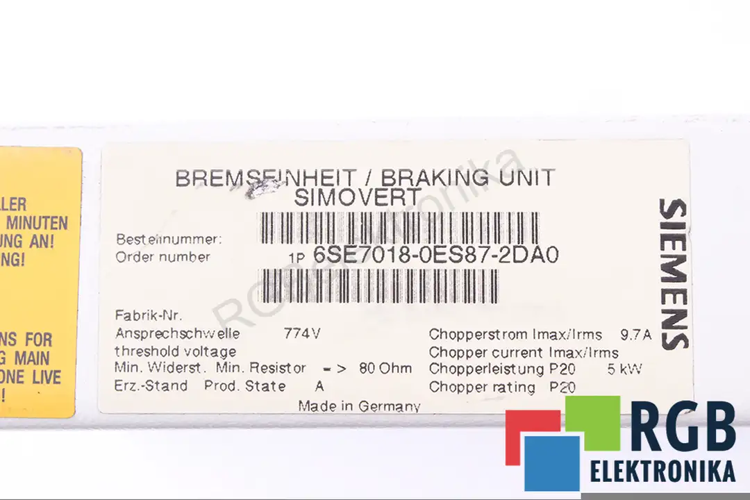 6SE7018-0ES87-2DA0 SIEMENS