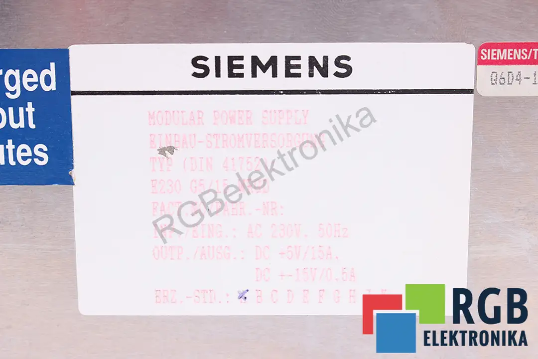 6-ew-1861-3ad-e230-g5-15 SIEMENS oprava