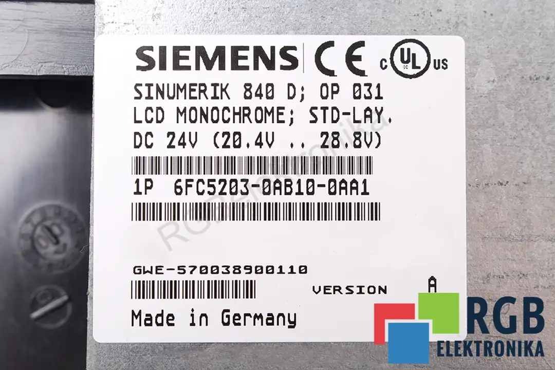 6FC5203-0AB10-0AA1 SIEMENS