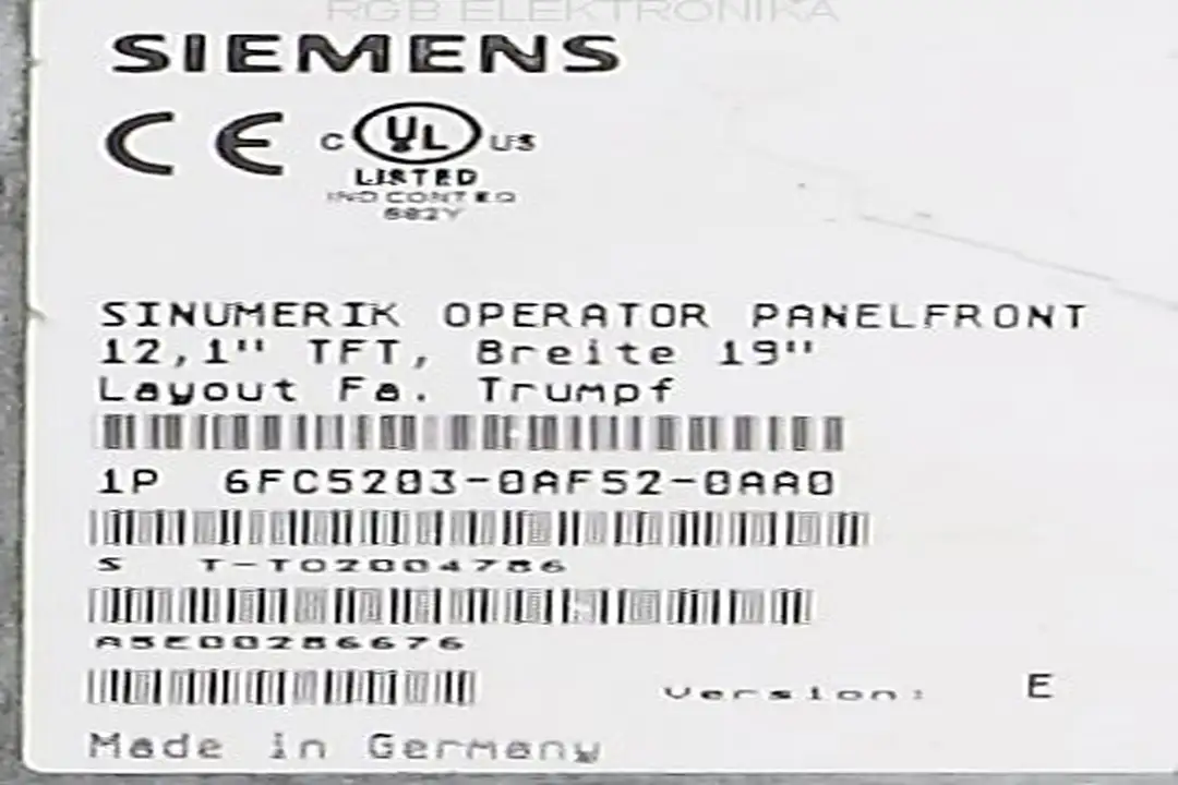 6FC5203-0AF52-0AA0 SIEMENS