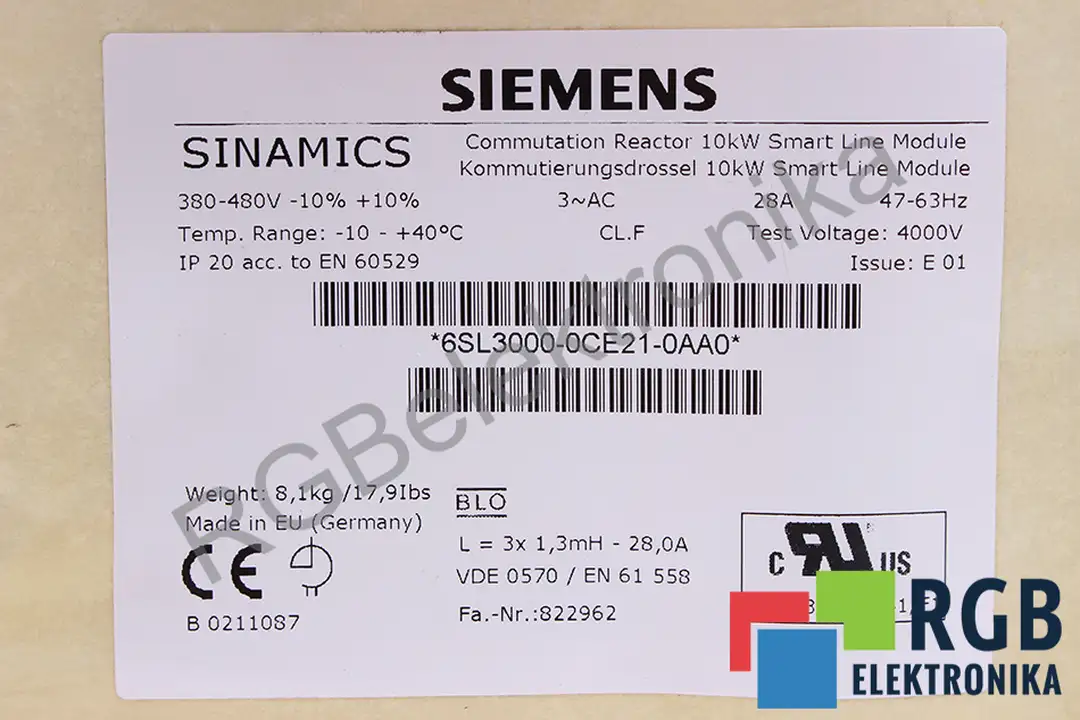 6SL3000-0CE21-0AA0 SIEMENS