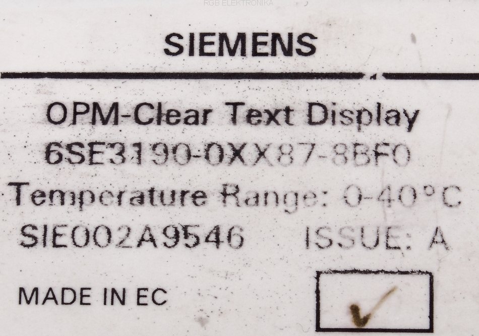 6se3190-0xx87-8bf0 SIEMENS oprava