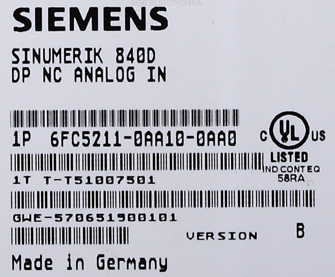 servis 6fc5211-0aa10-0aa0 SIEMENS