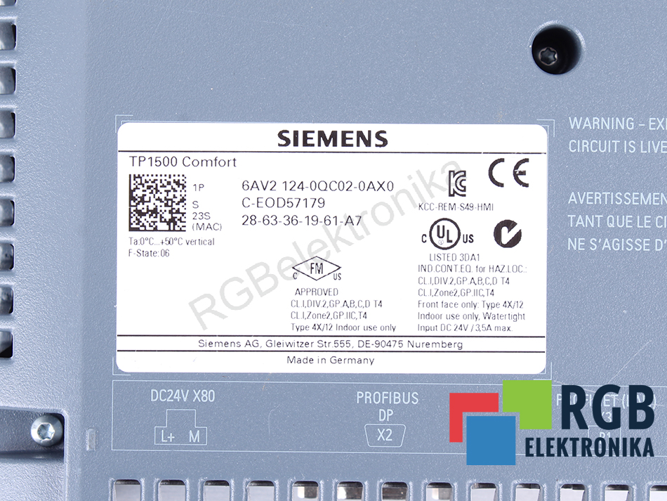 6AV2124-0QC02-0AX0 SIEMENS