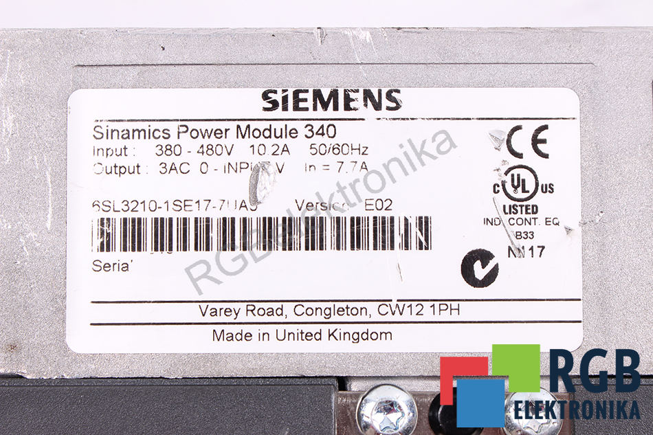 6sl3210-1se17-7ua0 SIEMENS oprava