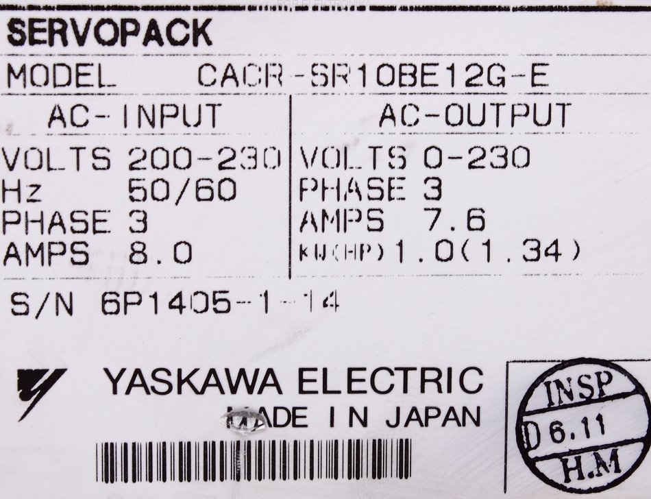 CACR-SR10BE12G-E YASKAWA