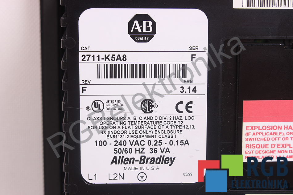 2711-k5a8 ALLEN BRADLEY oprava