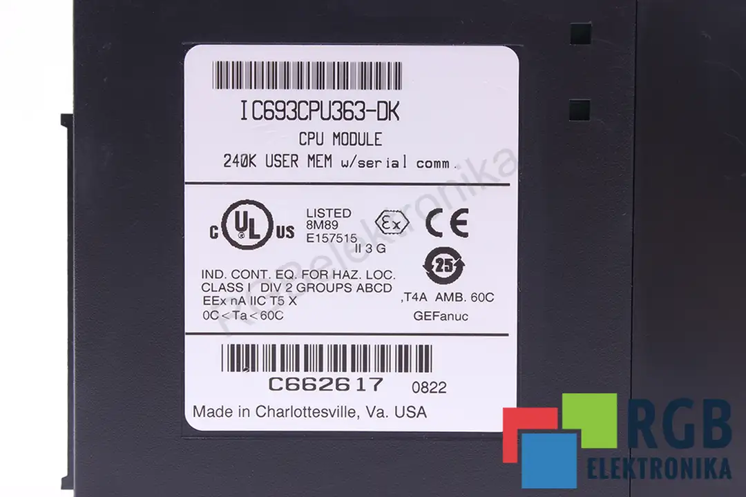 IC693CPU363-DK FANUC