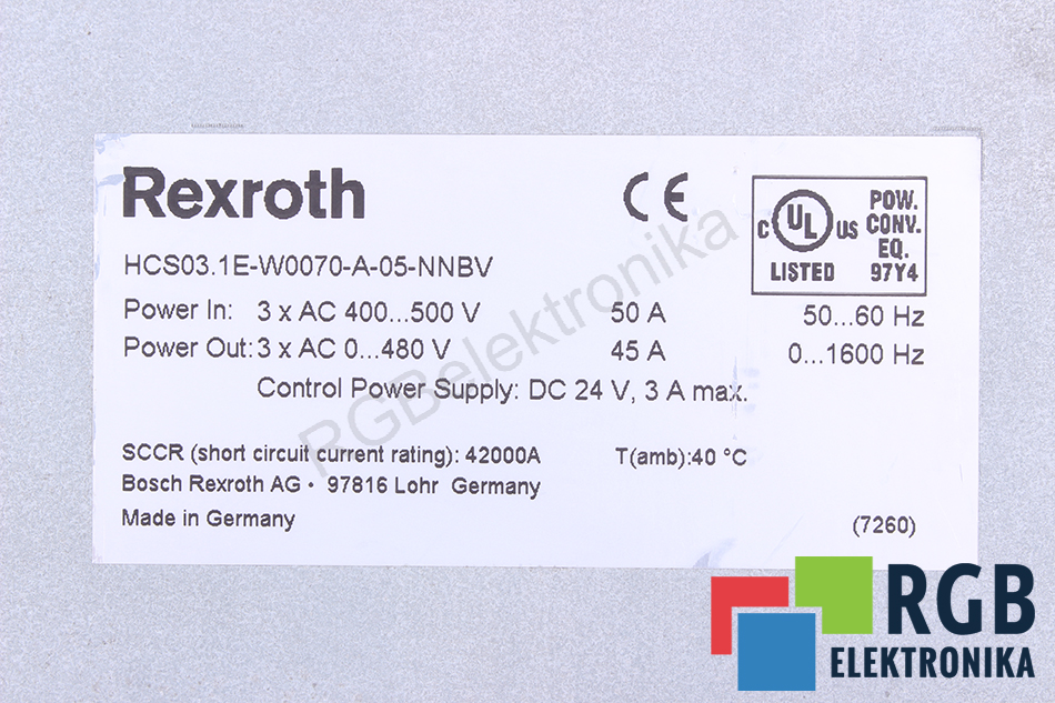 HCS03.1E-W0070-A-05-NNBV BOSCH REXROTH