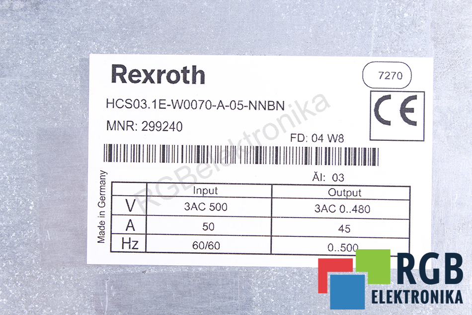 hcs03.1e-w0070-a-05-nnbn BOSCH REXROTH oprava