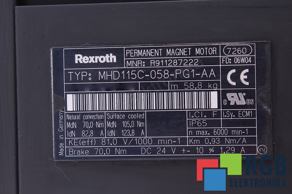 mhd115c-058-pg1-aa BOSCH REXROTH oprava