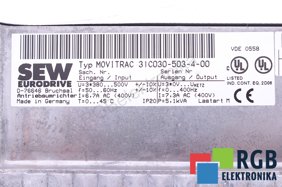 31c030-503-4-00 SEW EURODRIVE oprava