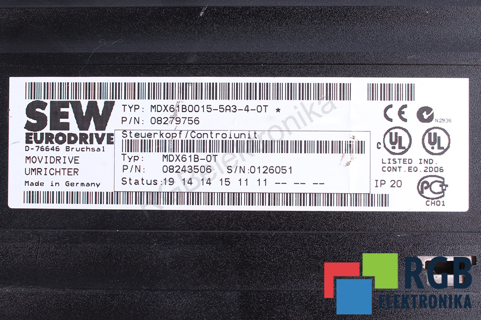 MDX61B0015-5A3-4-0T SEW EURODRIVE