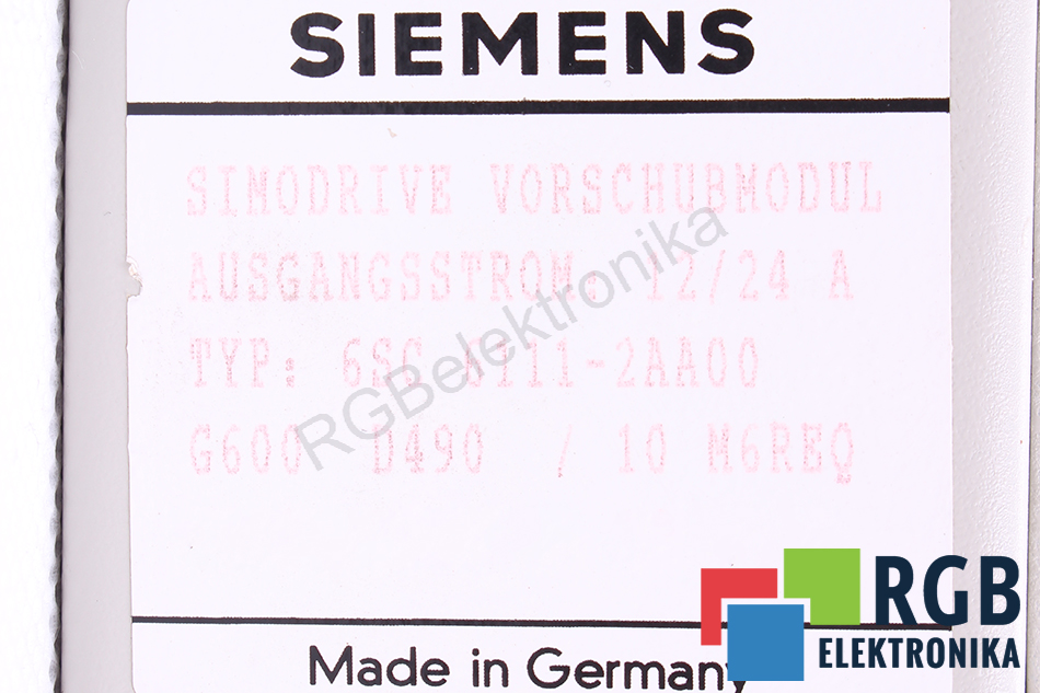 6sc6111-2aa00 SIEMENS oprava