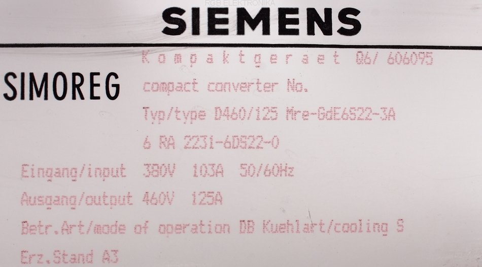 servis 6ra-2231-6ds22-0 SIEMENS