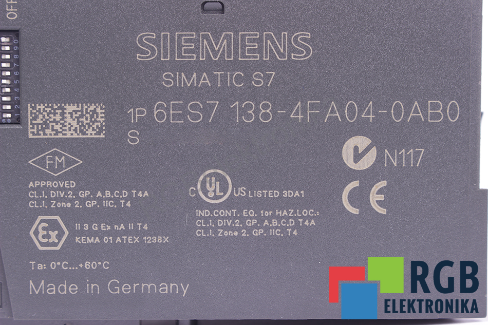 6ES7138-4FA04-0AB0 SIEMENS